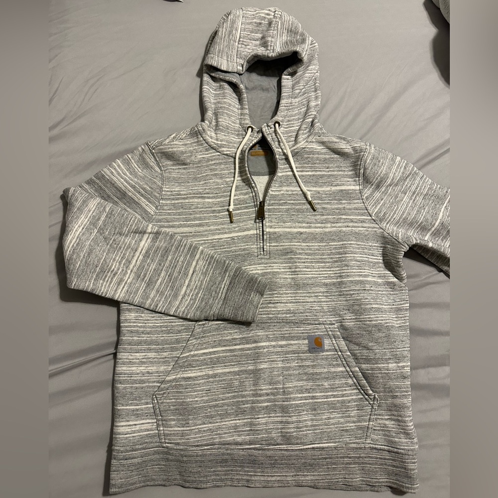 Carhartt Women’s Relaxed Fit Quarter Zip Hoodie Size M 8/10